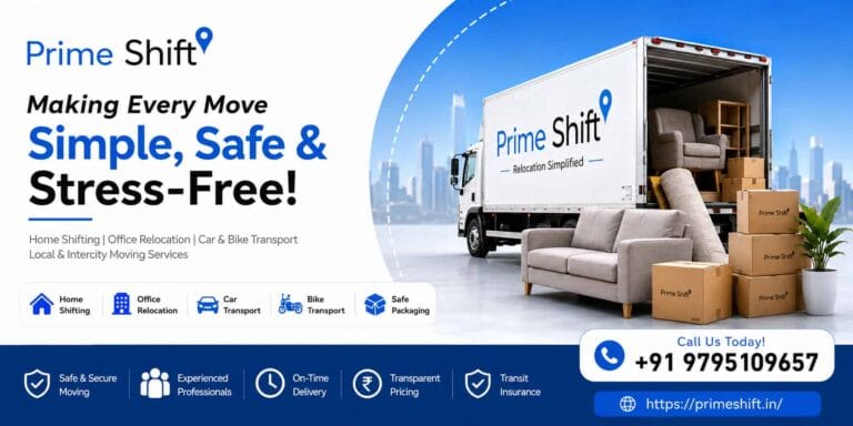 Prime Shift- Packers and Movers Charges in India- 2026